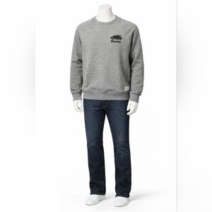 Roots Men's Heather Grey Crewneck Sweatshirt